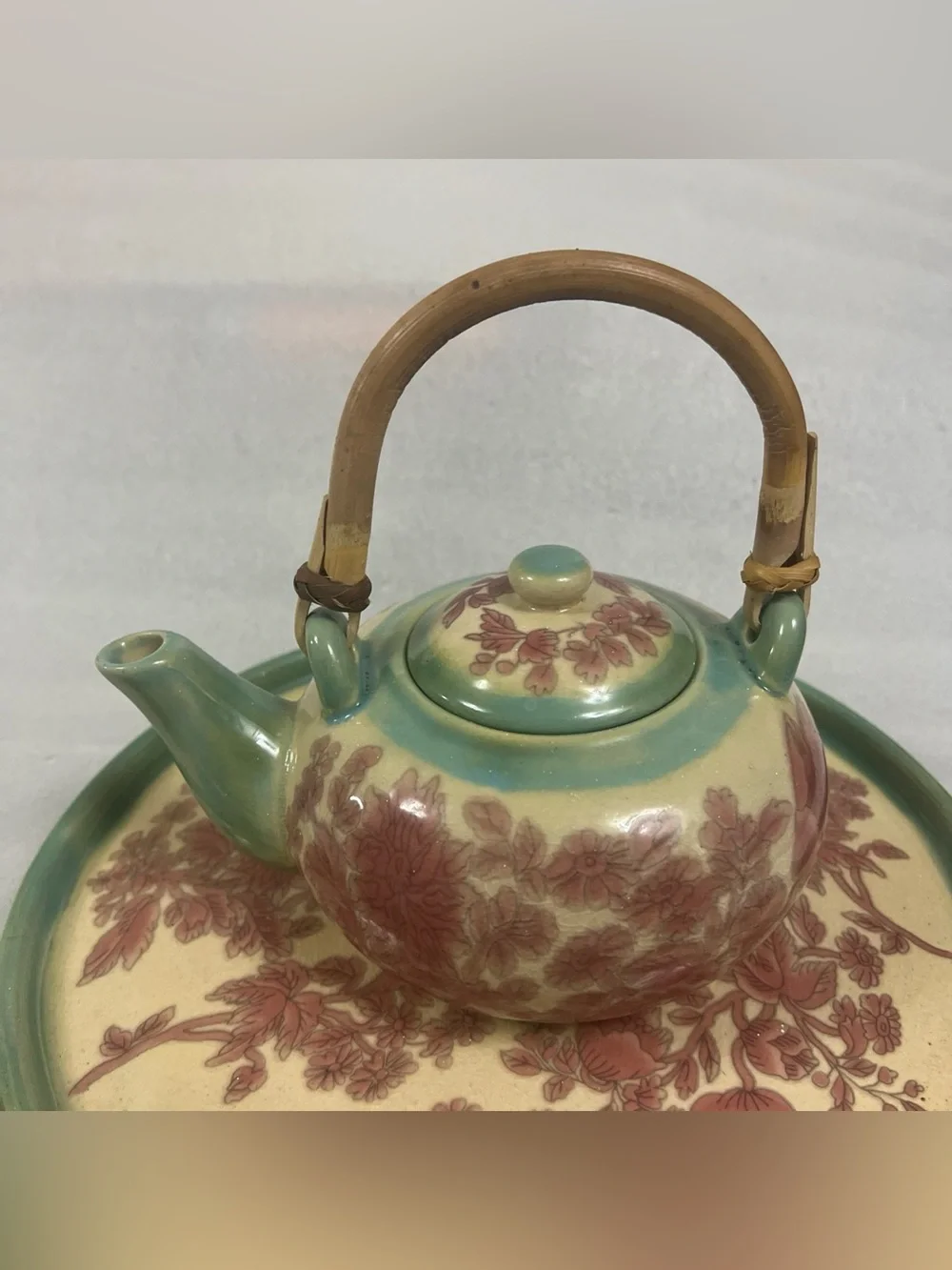 Pier 1 Imports Teapot w/ 4 Teacups and 11